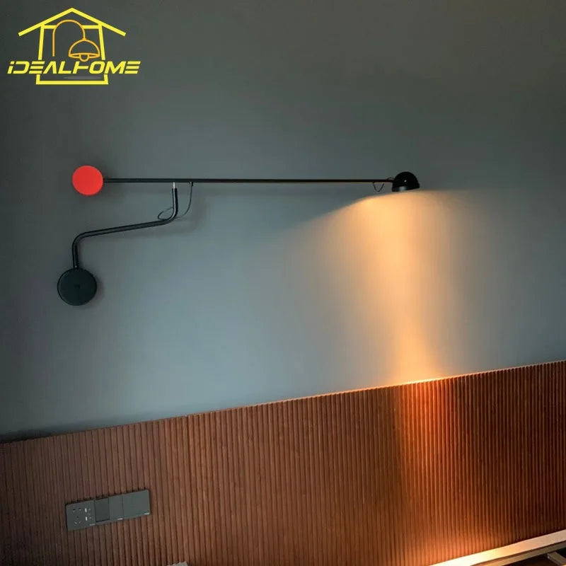Afralia™ Modern Industrial LED Wall Sconce - Adjustable Long Arm Rotatable Lamp