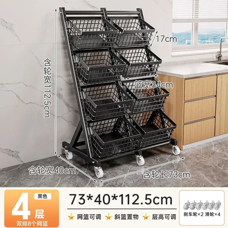 Afralia™ Rotating Vegetable Storage Basket: Strong Load Capacity, Floor-to-Ceiling, Easy to Use