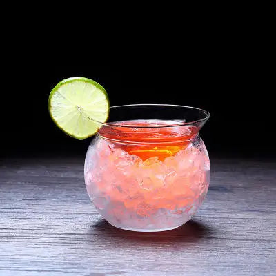 Afralia™ 150ml Stemless Martini Chiller Ball Base Cocktail Glass Cup