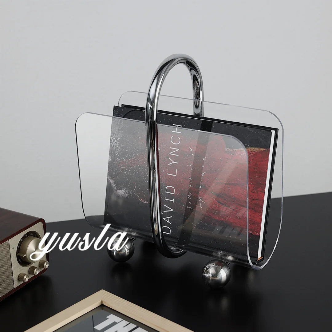 Afralia™ Desktop Bookshelf Organizer for Home Office Decoration