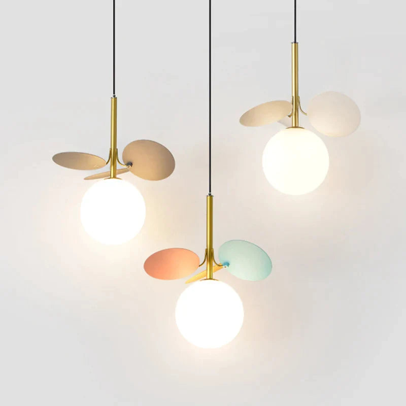 Afralia™ Nordic Glass Pendant Lights: Colorful LED Chandeliers for Home Dining Kitchen Décor