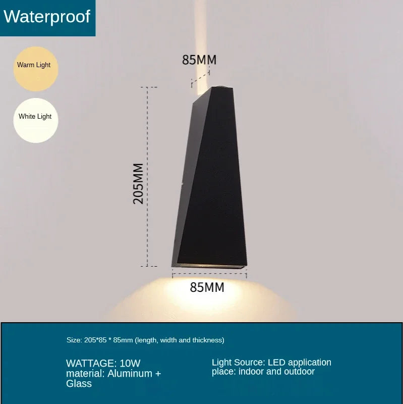 Afralia™ Space Wheel Waterproof Sconce Outdoor Home Decor Lights - 12W Brightness