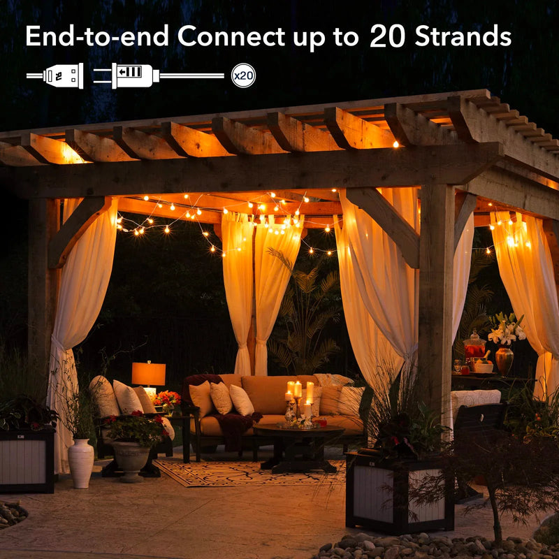 Afralia™ Outdoor G40 Globe LED String Lights IP44 Weatherproof Connectable