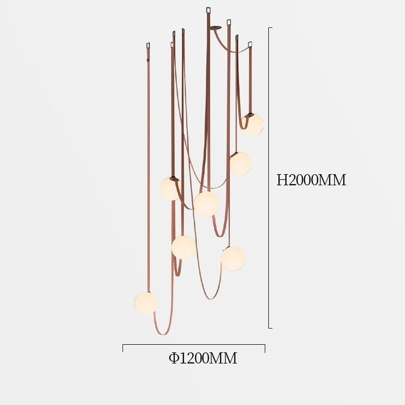 Afralia™ Glass Ball Pendant Light: Modern loft lighting for living room, dining room, stairwell.