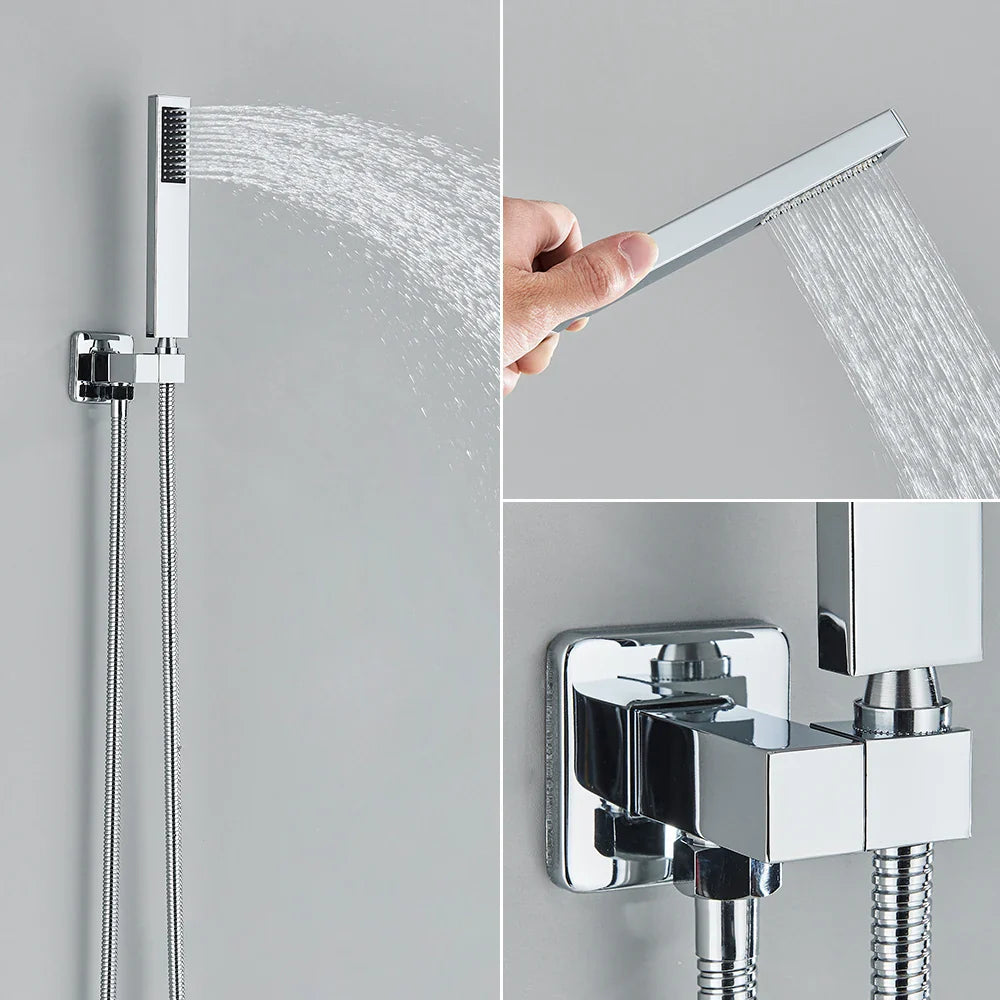 Afralia™ Thermostatic Chrome Shower Faucet Set