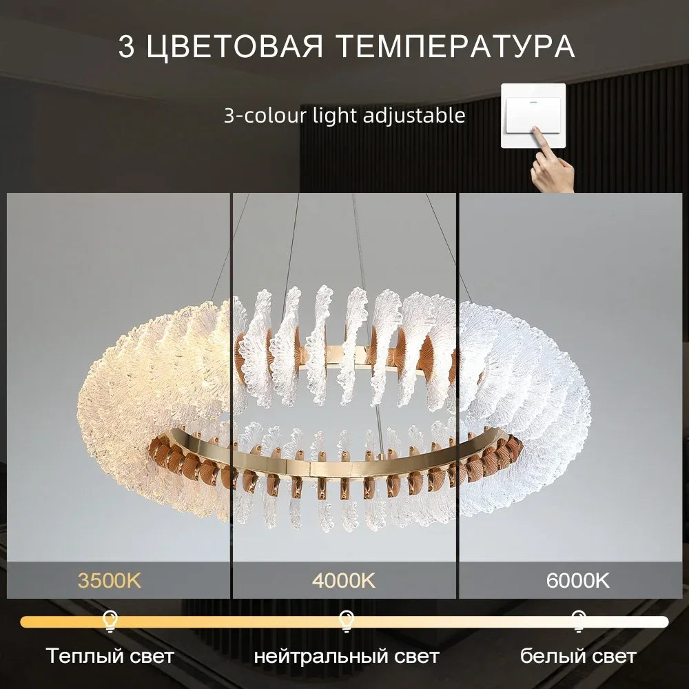 Afralia™ Modern Acrylic Chandelier for Living Room Bedroom Dining Creative Ceiling Light