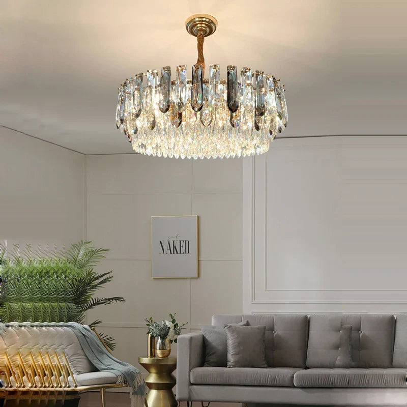 Afralia™ Crystal Modern Pendant Light: Luxury Indoor Fixture for Home Decor