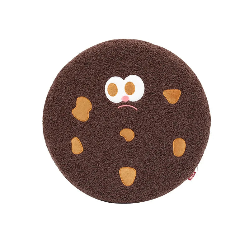Afralia™ Teddy Hair Memory Foam Office Chair Cushion - Round Seat Pad