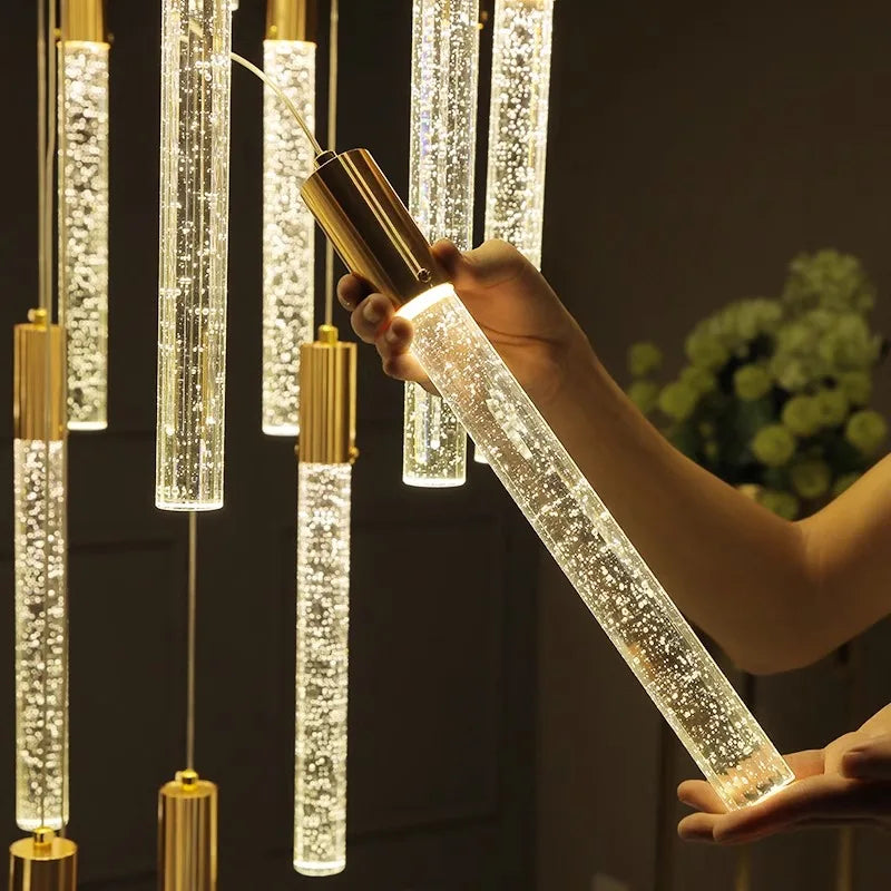 Afralia™ Nordic Home Stair Chandelier Living Dining Pendant Ceiling Indoor Lighting