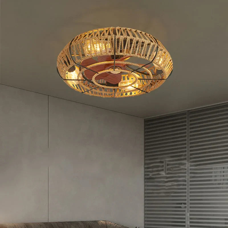 Afralia™ Retro Fan Light with APP Control for Dining Room, Living Room, Bedroom.