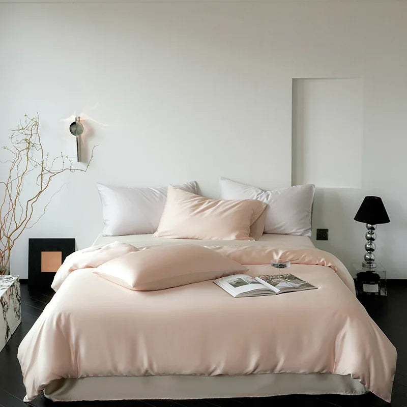 Afralia™ Silk Comforter Set: Super Soft Cooling Bedding in Solid Colors