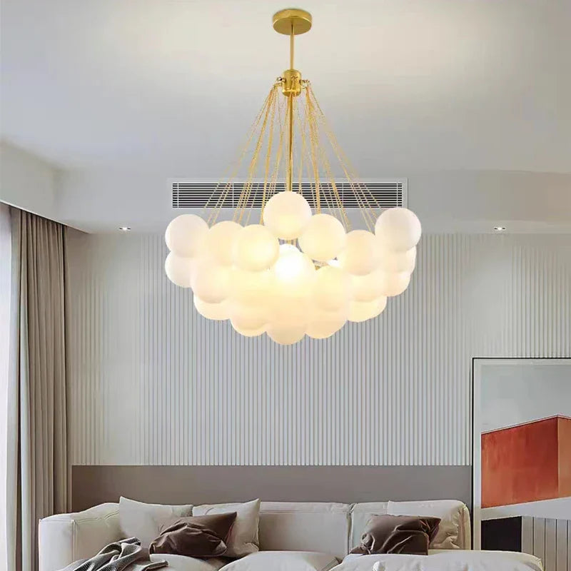 Afralia™ Frosted Glass Ball Pendant Lights for Modern Restaurant Chandelier