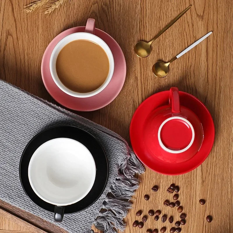 Afralia™ Ceramic Coffee Cup Set - Elegant Porcelain Tea Drinkware for Home and Kitchen