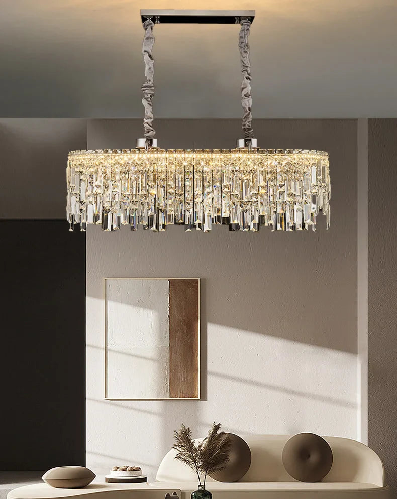 Afralia™ Luxury Crystal Round LED Chandelier 2024 | Creative Home Decor Lighting
