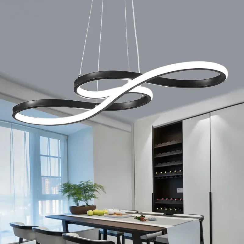 Afralia™ Special-shaped LED Pendant Chandelier for Nordic Dining Living Bedroom Kitchen