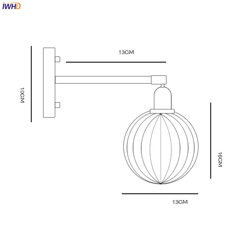 Afralia™ Glass Ball Wall Lamp Sconce Modern Nordic Sconce Lighting for Bedroom Mirror