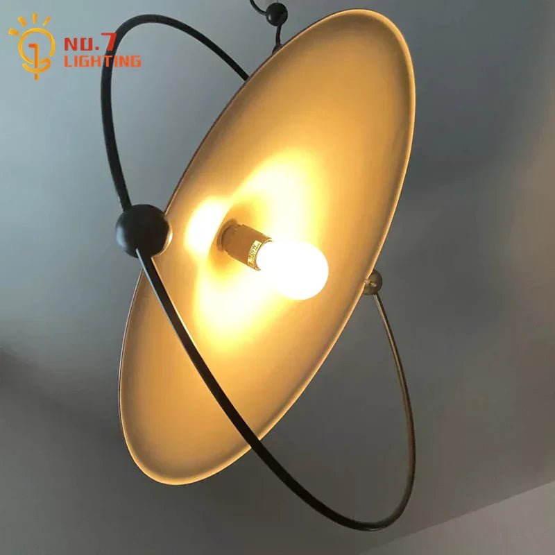 Afralia™ Medieval Pendant Lights LED Iron Art Glass Hanging Lamp for Living Room
