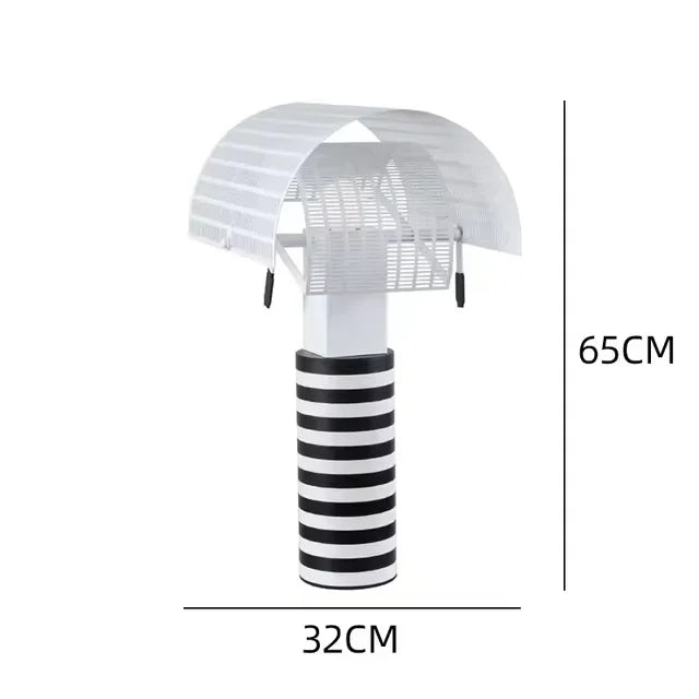 Geometric Pendant Light Art Shogun Lamp Black White Stripe Danish Design Afralia™