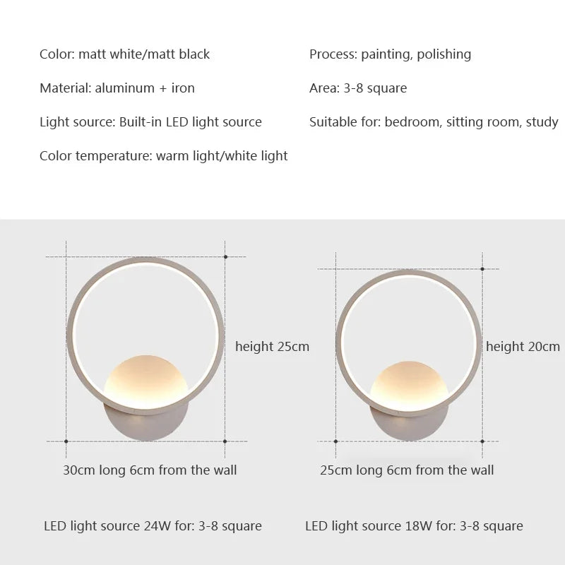 Afralia™ Modern LED Wall Lamp - Minimalist Creative Sconce for Bedroom and Living Room Decor