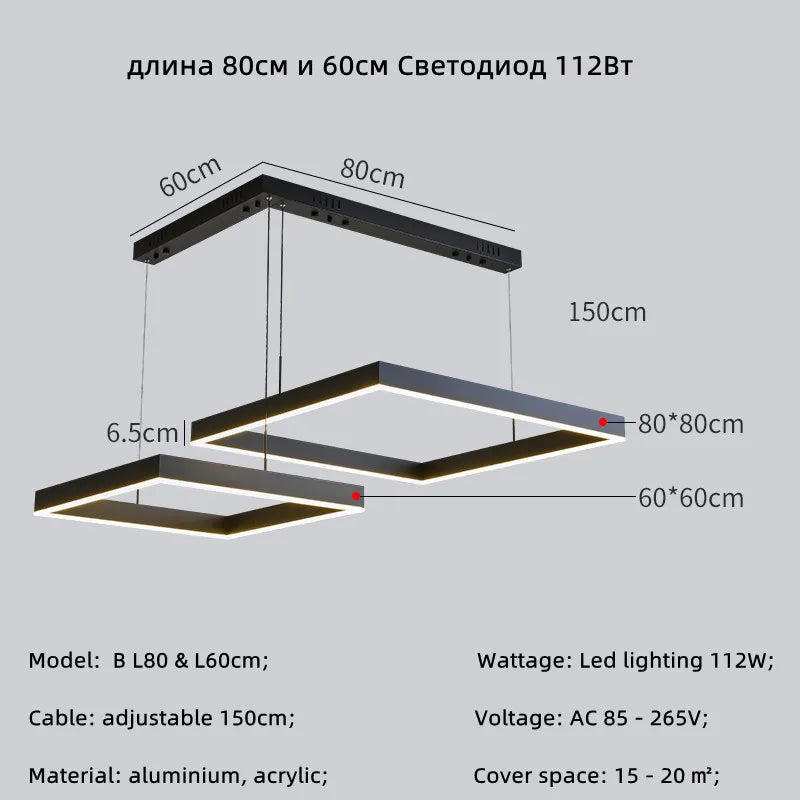 Afralia™ Modern LED Pendant Lamp for Home Decor Chandelier Lighting Fixture