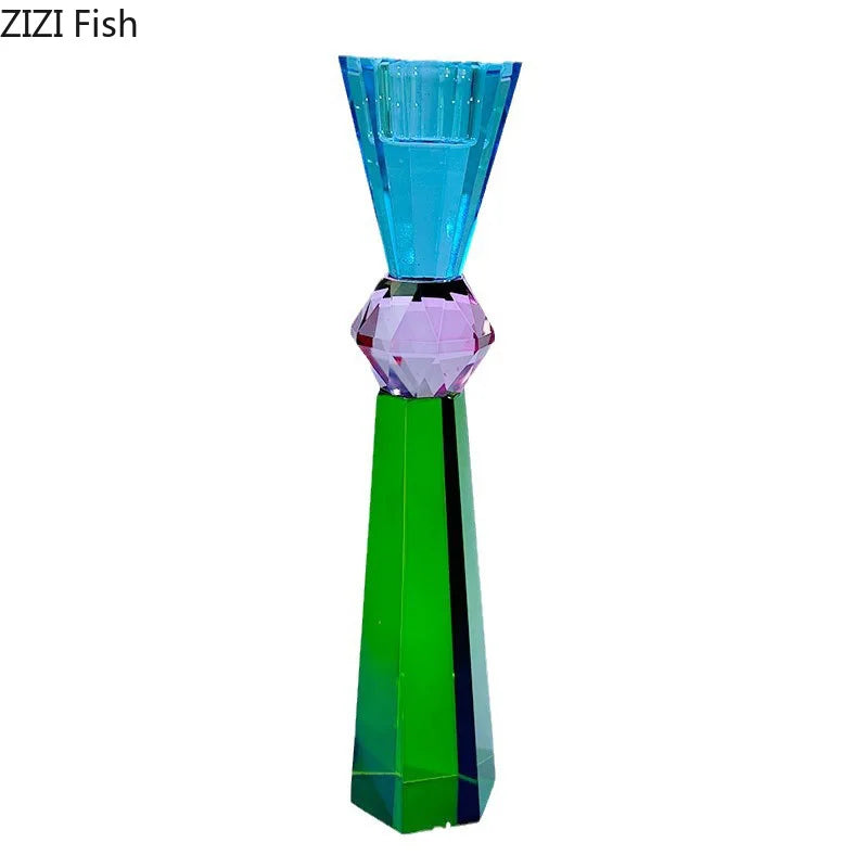 Afralia™ Crystal Candle Holders: Romantic Candlestick & Wax Melt Burner for Modern Home Decor