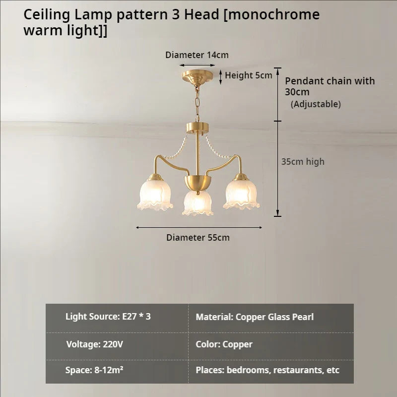 Afralia™ Copper Living Room Chandelier, Luxury & Modern Lighting for Home Restaurants