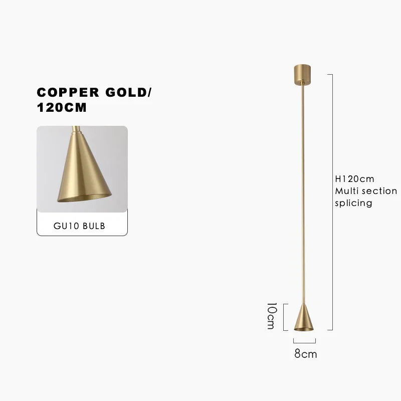 Afralia™ Minimalist Copper Pendant Lights Adjustable Gold Black Hanging Lamp