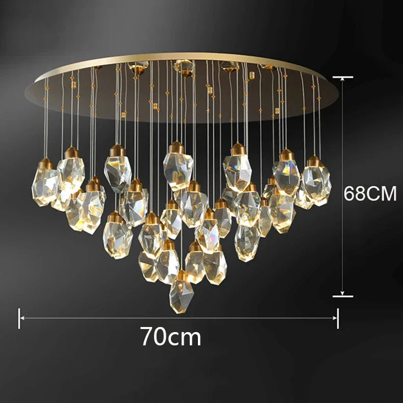 Afralia™ Crystal Chandelier: Luxury Pendant Light for Living and Dining Room
