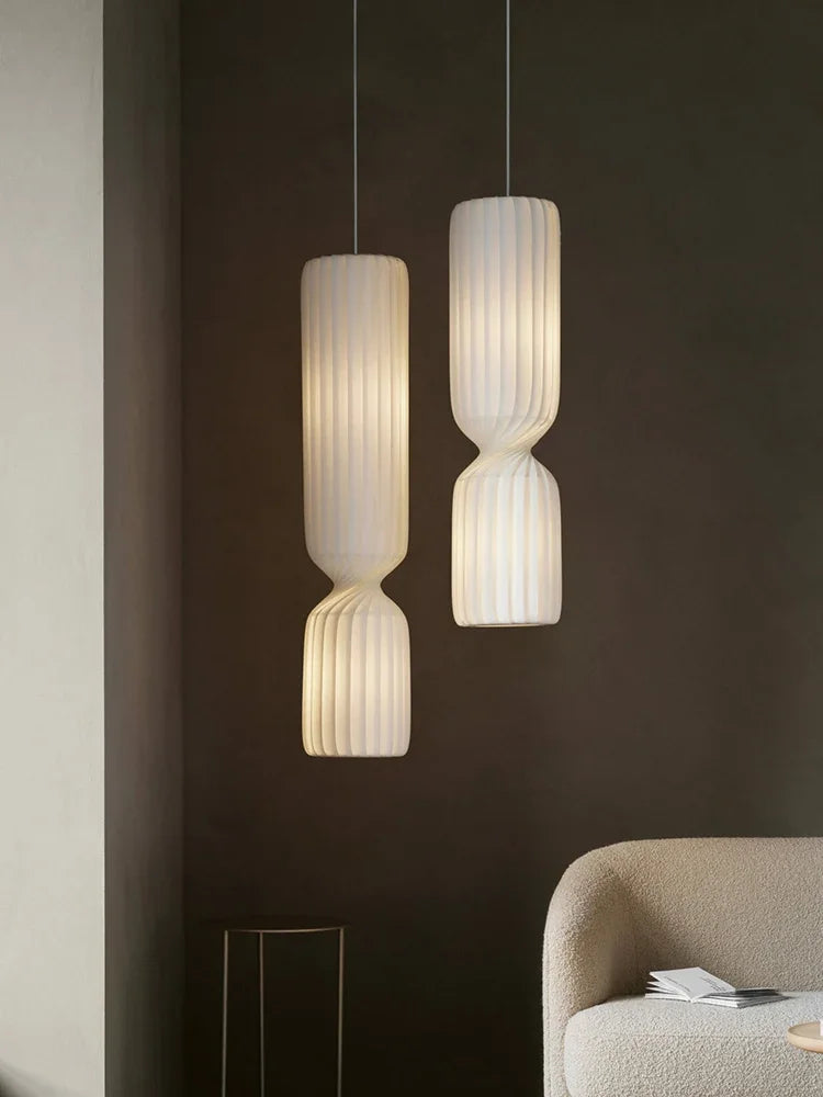 Afralia™ Modern LED Fabric Shade Pendant Light - Dining Room Luxury Fixture