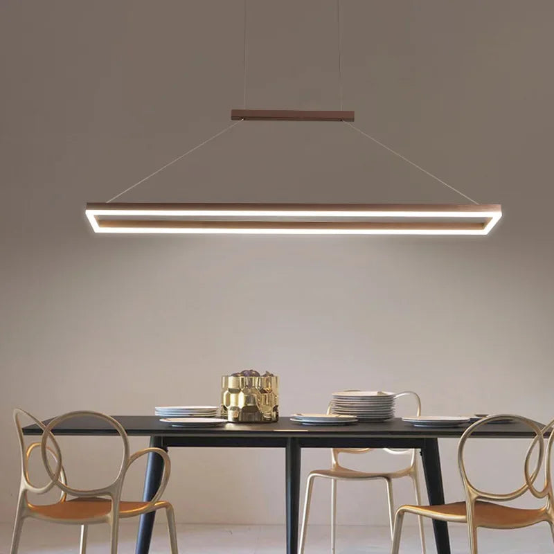 Afralia™ Aluminum LED Ceiling Chandelier - Modern Design for Kitchen Island, Dining Table, Office, Bar