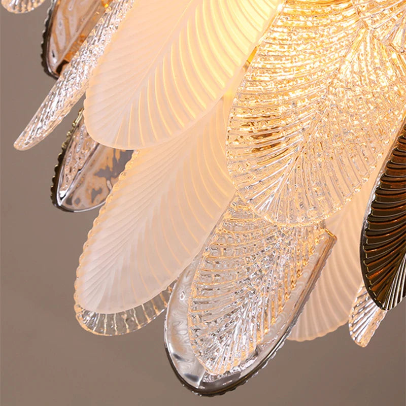 Afralia™ Elegant Glass Ceiling Chandelier: Bedroom Living Room Lighting Pendant Lamp