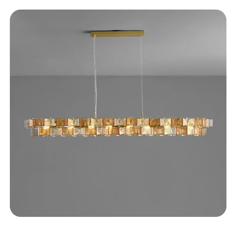 Afralia™ Luxury Glass Chandelier for Living Room Hotel Bedroom Bar Home Decoration