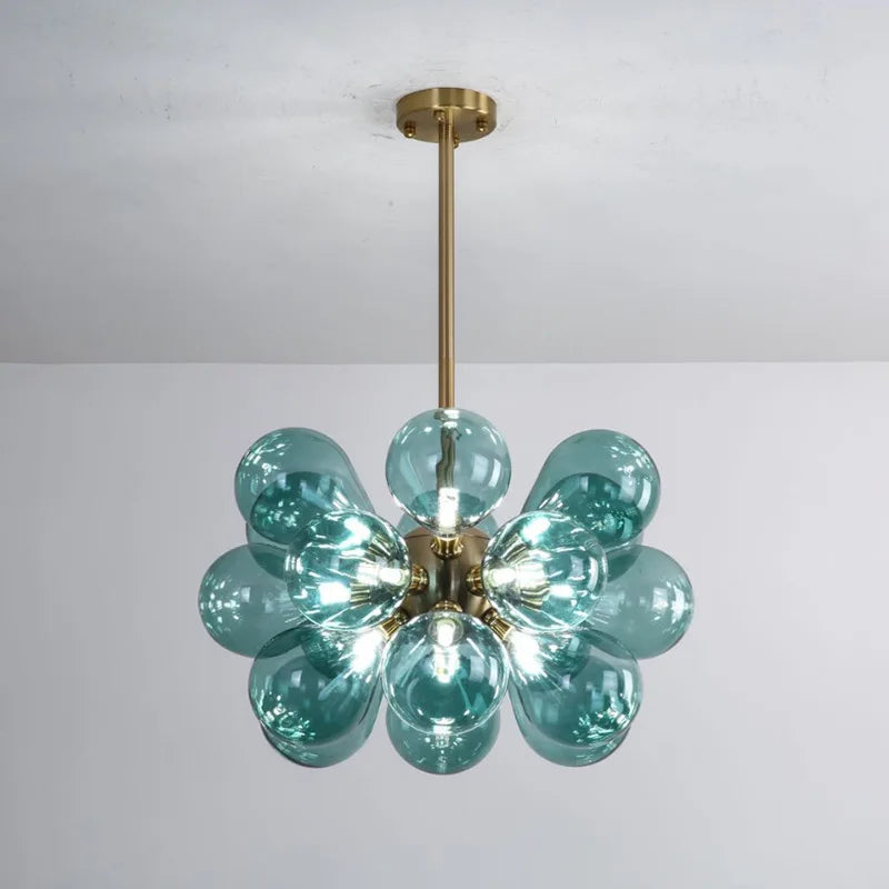 Afralia™ Glass Bubble Hanging Lamps Chandelier Modern Room Decor Ceiling Pendant Light