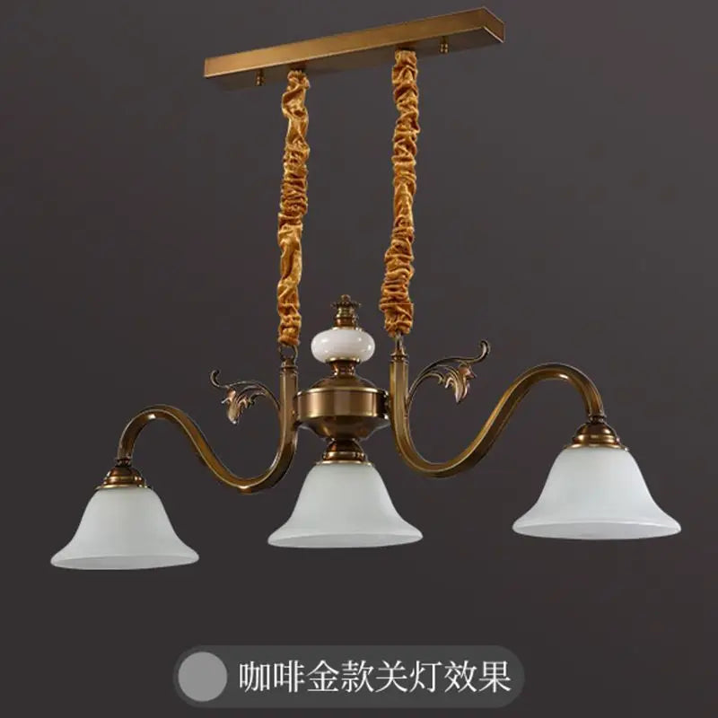 Afralia™ Coffee Colored Three Headed Pendant Light - Simple & Atmospheric for American Style Restaurant