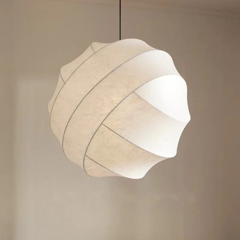 Afralia™ Wabi Sabi Silk LED Pendant Lamp - Nordic Modern Chandelier for Home Decor