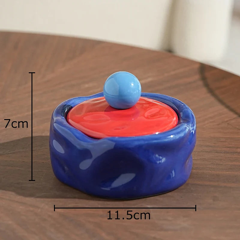 Afralia™ Ceramic Irregular Shape Ashtray for Smoking - Colorful Table Accessories