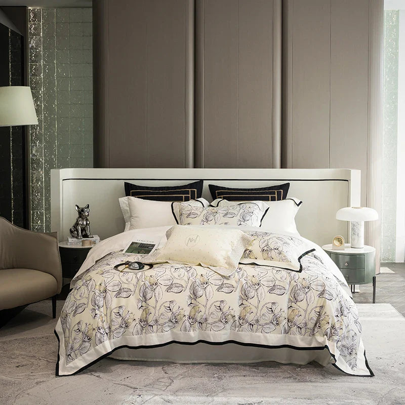 Afralia™ Luxury 100S Egyptian Cotton Bedding Set with American Digital Printing