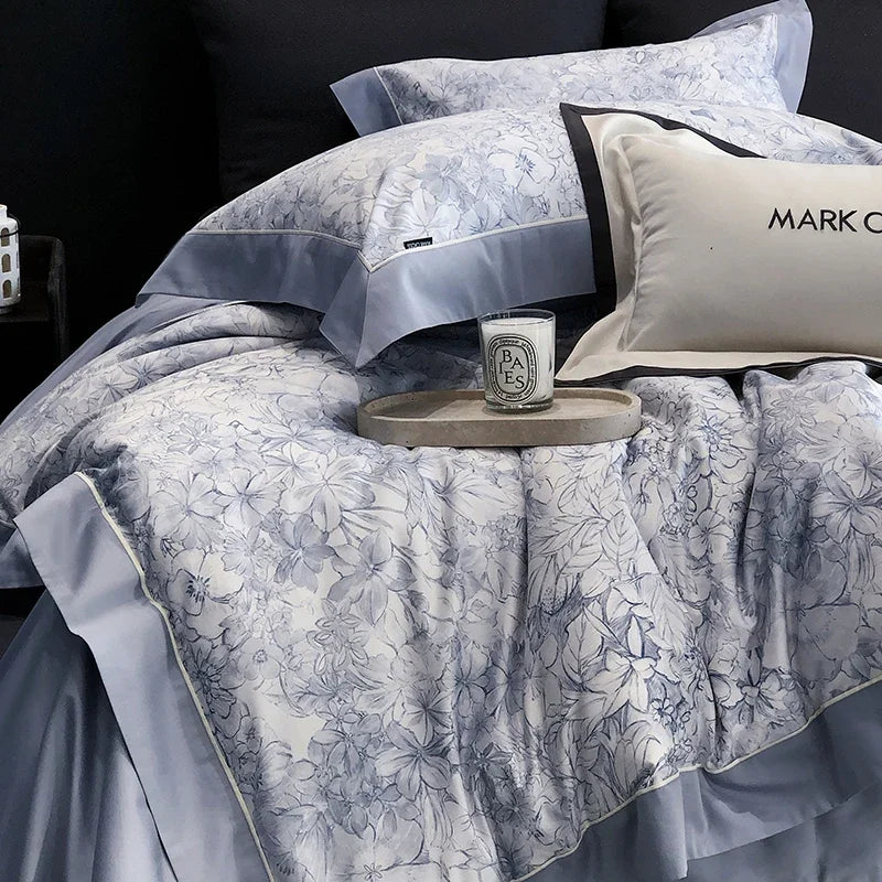 Afralia™ Egyptian Cotton Bedding Sets Queen King Ru Size Bed Linens