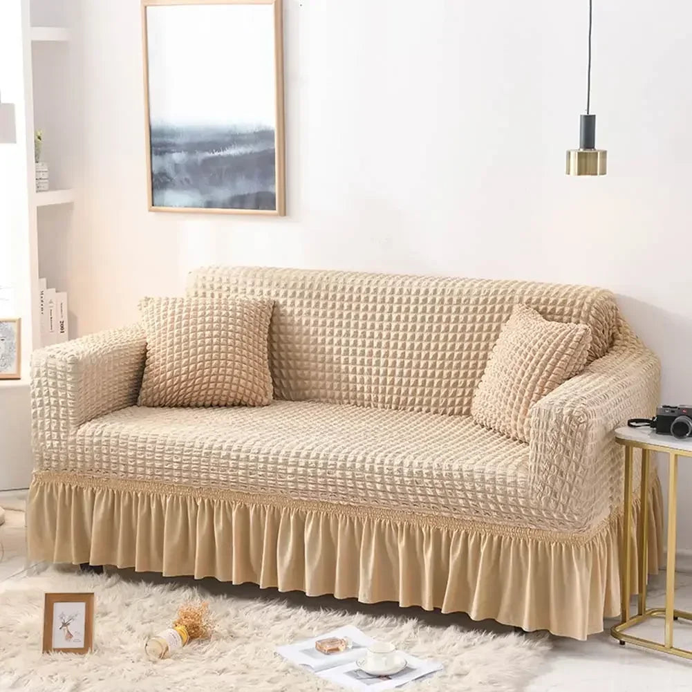 Afralia™ Plush Sofa Cover: 3D Thick Stretch Slipcover for Cozy Couch Protection
