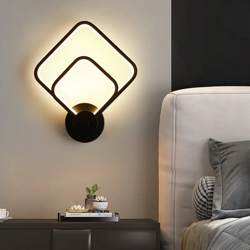 Afralia™ Nordic Acrylic LED Wall Sconce for Bedroom Restaurant Hallway