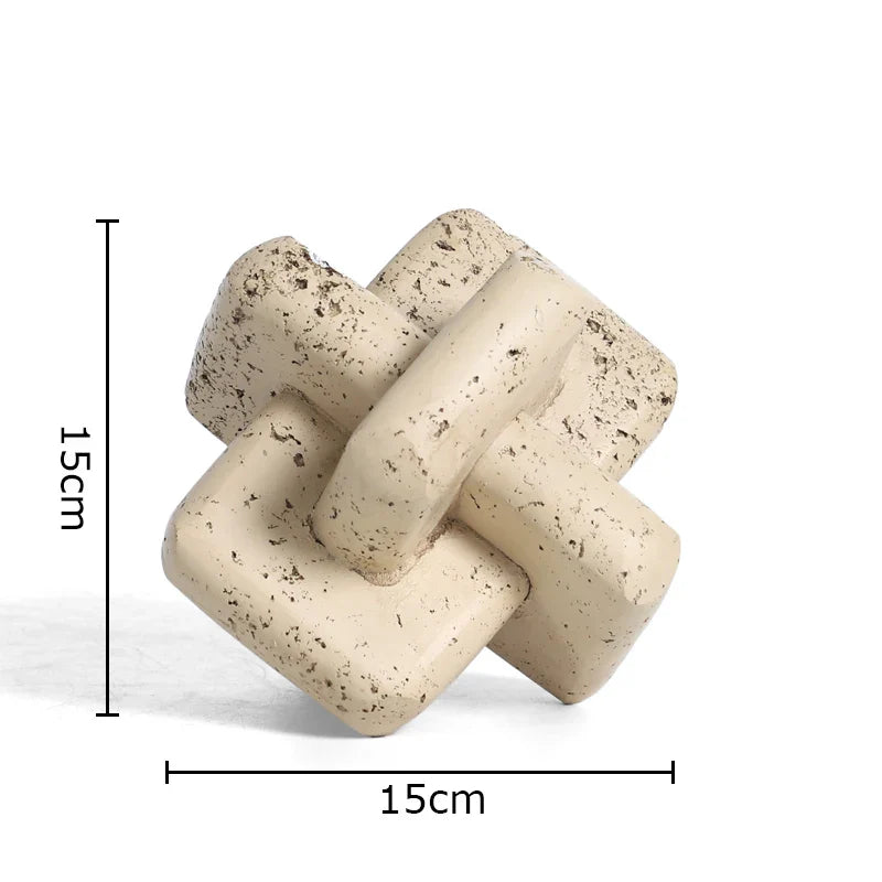 Stone Pattern Ring Buckle Sculpture Desk Decoration by Afralia™ - Modern Resin Crafts Ornaments