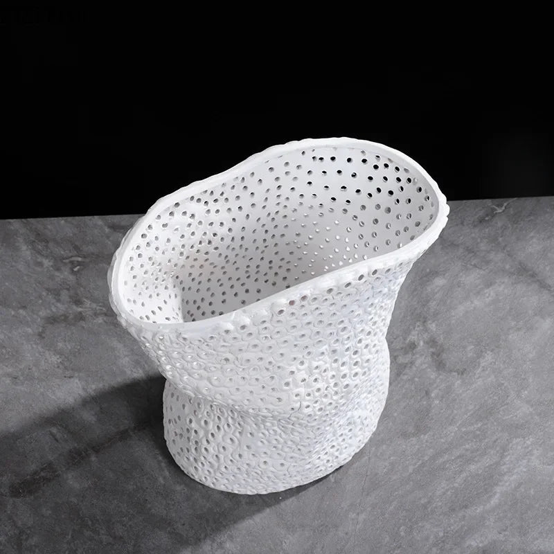 Afralia™ Ceramic Vase Flower Pot Desk Ornament Room Aesthetic Decor Arrangement