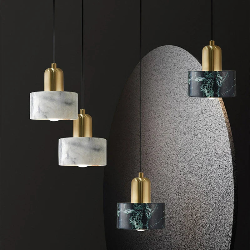 Nordic Marble Pendant Light Modern E27 LED Hanging Lamp for Room Decor, Afralia™