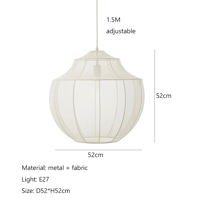 Afralia™ Nordic Fabric LED Chandelier for Home Decor and Ambient Lighting