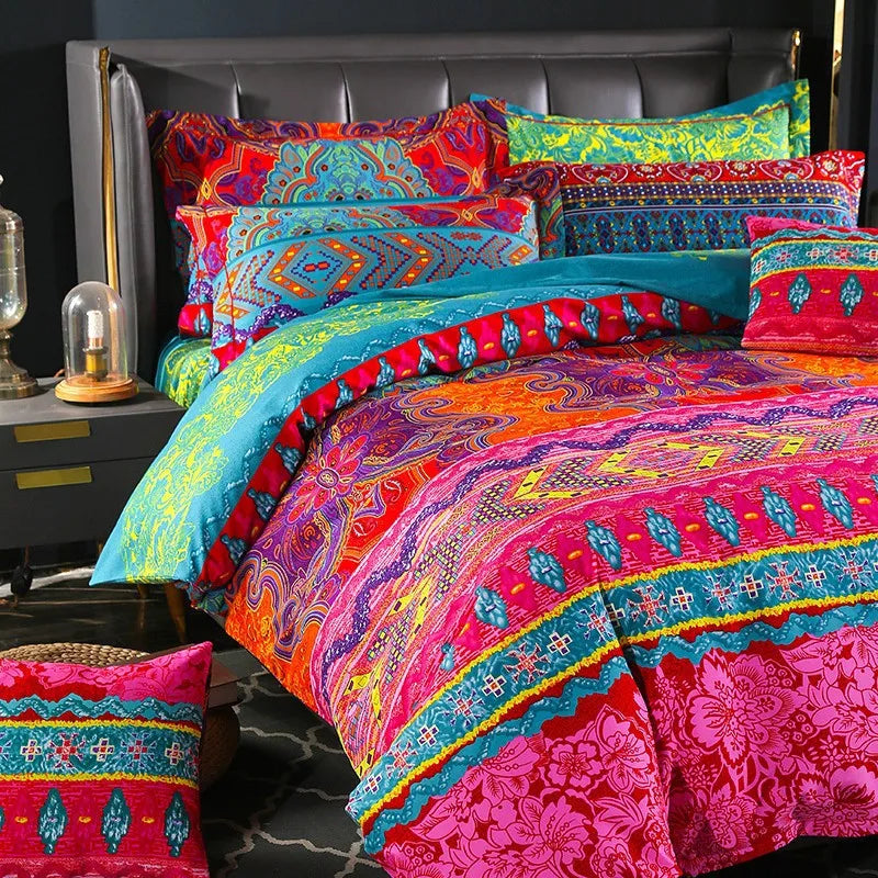 Afralia™ Colored Brushed Bedding Sets: European Style, Soft Quilt Cover Kit for Single-Double Bed