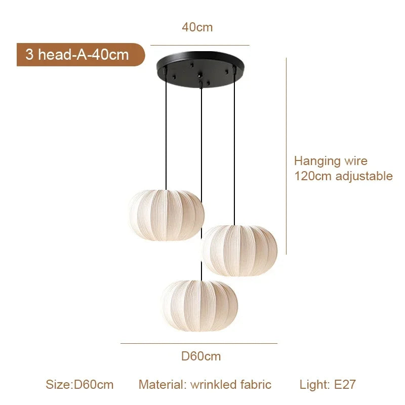 Afralia™ Fabric LED Pendant Lights Bar Chandelier Dining Room Decor Lighting