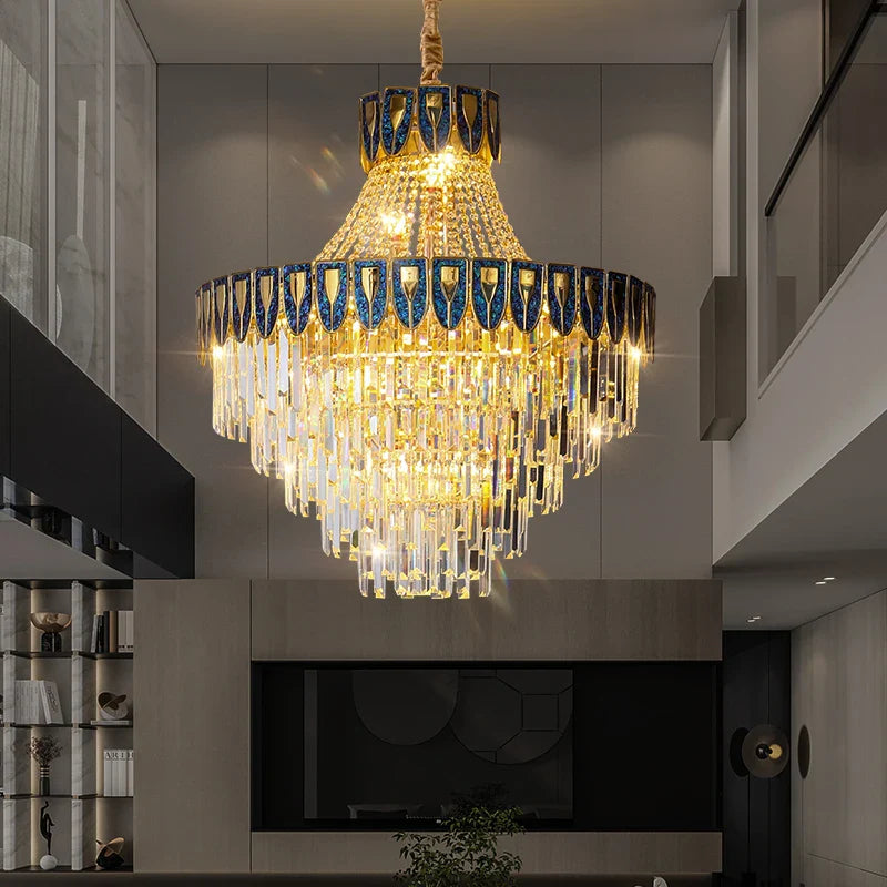 Afralia™ Crystal Chandelier: Luxurious Modern Living Room Villa Light Fixtures