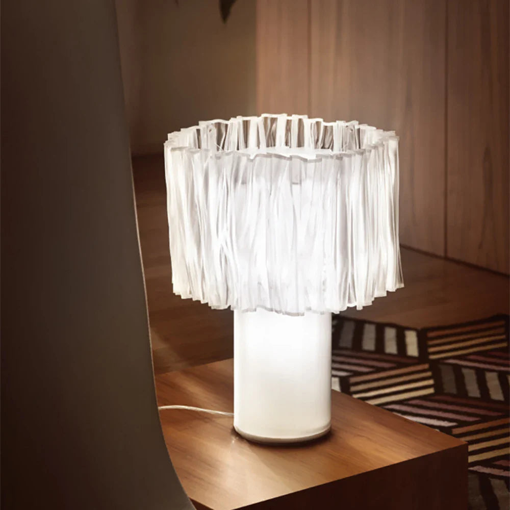 Afralia™ Wave LED Acrylic Table Lamp Modern Luxury Night Light Bedroom Decoration