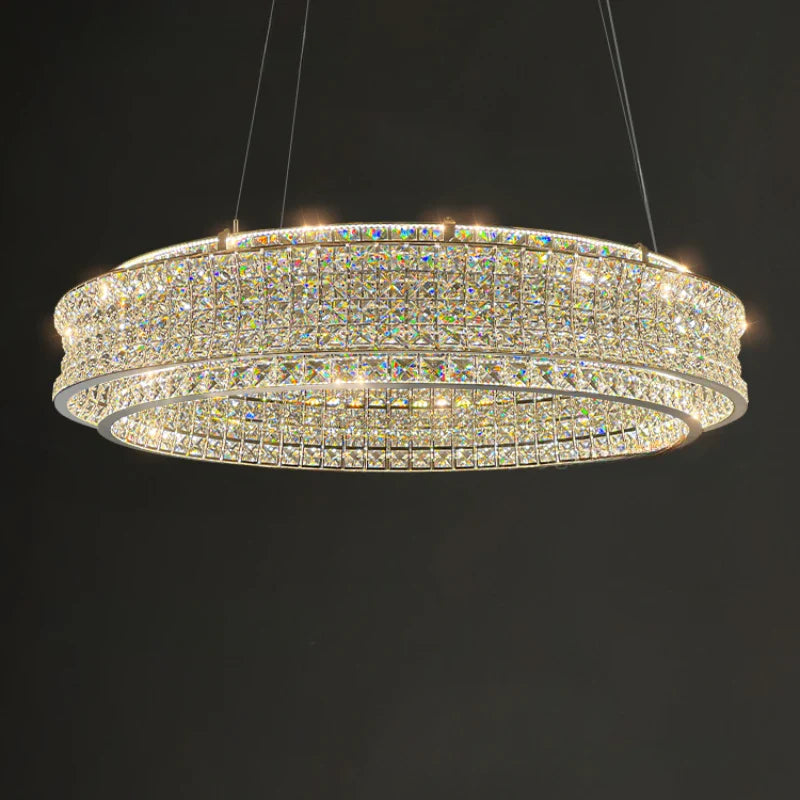 Afralia™ K9 Crystal Luxury Chandelier for Restaurant Bar Hotel LED Lamps