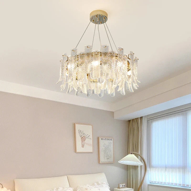 Afralia™ Crystal LED Ceiling Lamp for Modern Living Room with Warm Light and Eye Protection